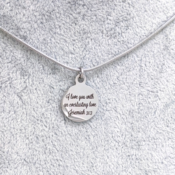 Christian Bible Verse Scripture Necklace - Picture 4 of 6